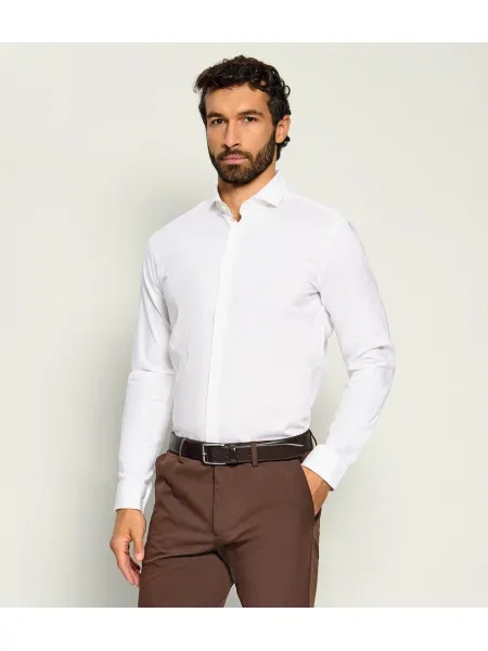 BOSS BLACK Cămașă | stretch alb