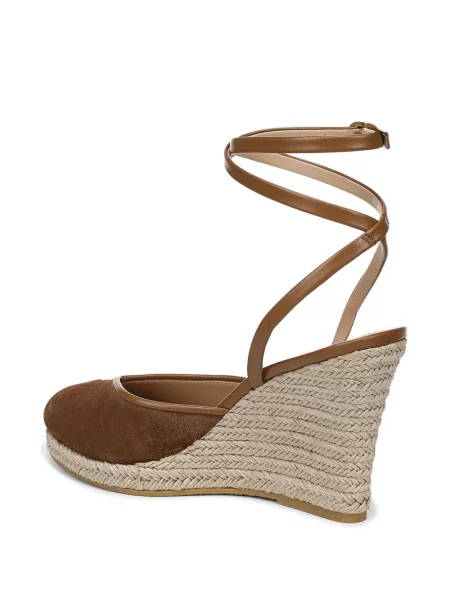 Semišové espadrilky Veronica Beard na klínovém podpatku hnědé