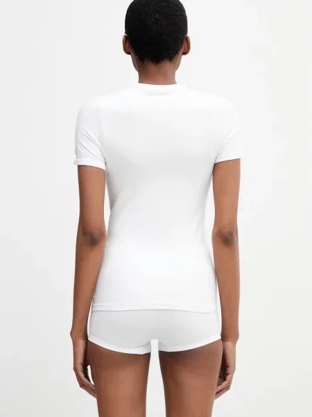 Maison Margiela дамска тениска тип бельо с бяло