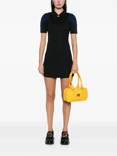 Krótki haftowany plecak Adidas w paski czarny