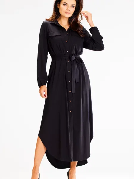 Sukienka koszulowa Awama czarna