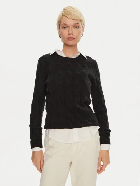 Πουλόβερ Tommy Hilfiger μαύρο