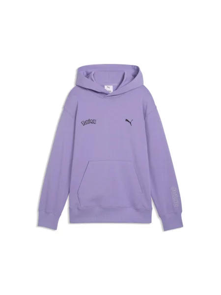 Młodzieżowa bluza z kapturem PUMA x POKÉMON o luźnym kroju z grafiką Akcesoria fioletowy