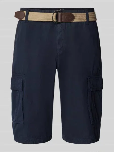 Szorty cargo o kroju regular fit z paskiem Lerros