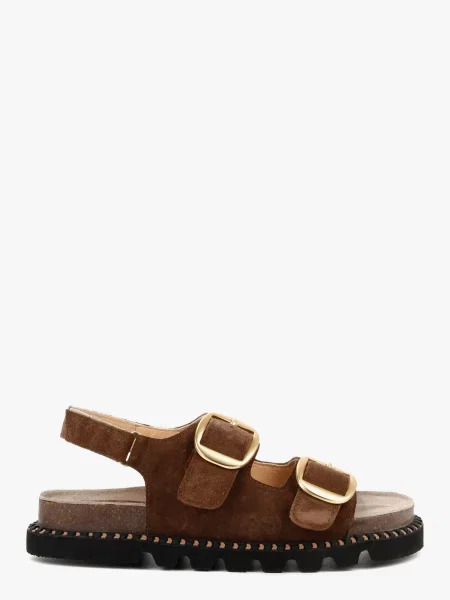 Замшеві Сандалії LeBERDES коричневий