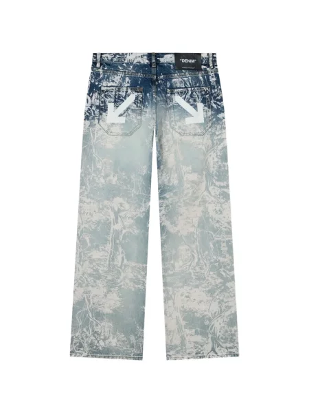 Blugi cu picior larg Off-white alb