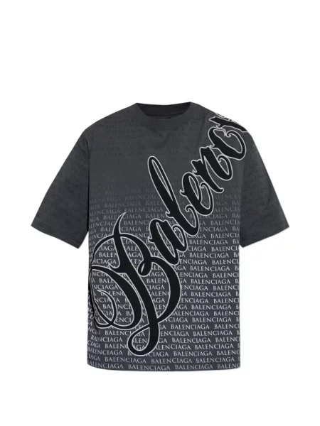 Tricou Balenciaga cu autograf gri