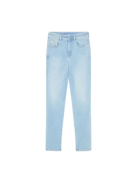 Jeansy skinny Diesel 1984 SLANDY-HIGH casual z 5 kieszeniami niebieskie