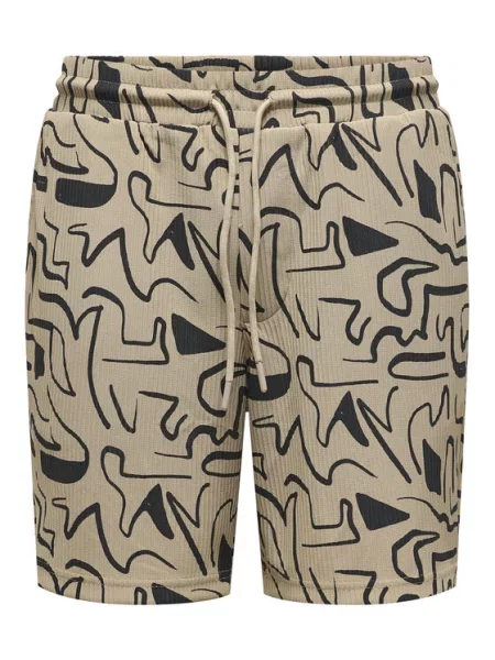 Kratke hlače iz tkanine Only & Sons bež