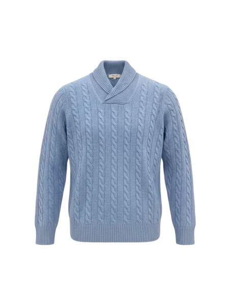 Sweter kaszmirowy Ferrante z kaszmiru niebieski