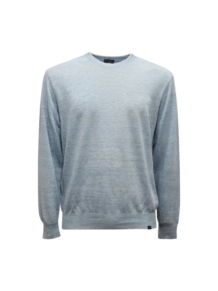 Lniany sweter Paul & Shark niebieski