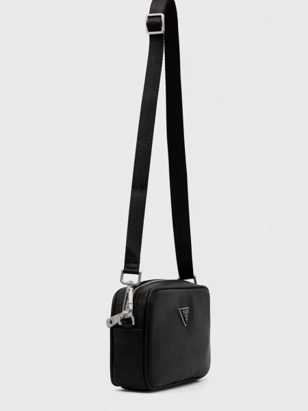 Mała mały torebka crossbody Guess elegancka czarna
