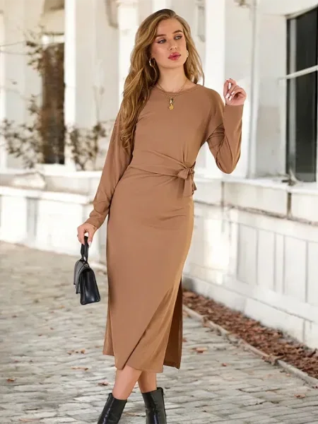 Rochie midi Resti până la genunchi de costum negru