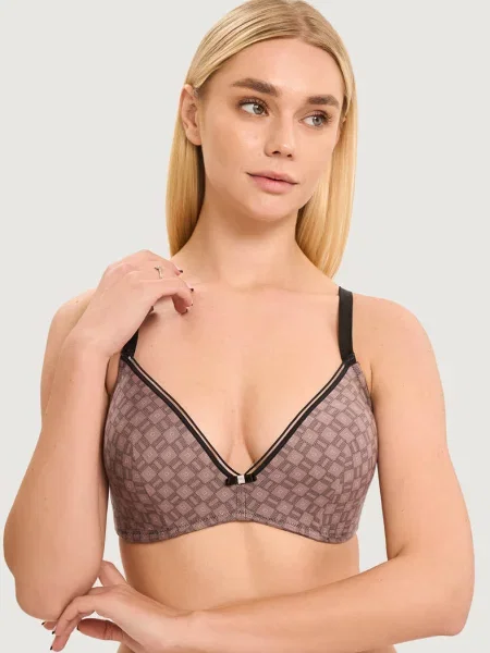 Бюстгальтер с уплотненной чашкой коричневий