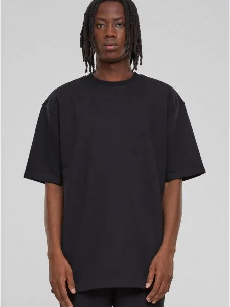 Тениска Urban Classics Light Terry T-Shirt Crew Black S черно