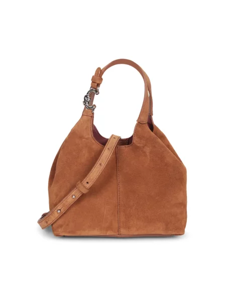 Torebka hobo Coccinelle zamszowa brązowa