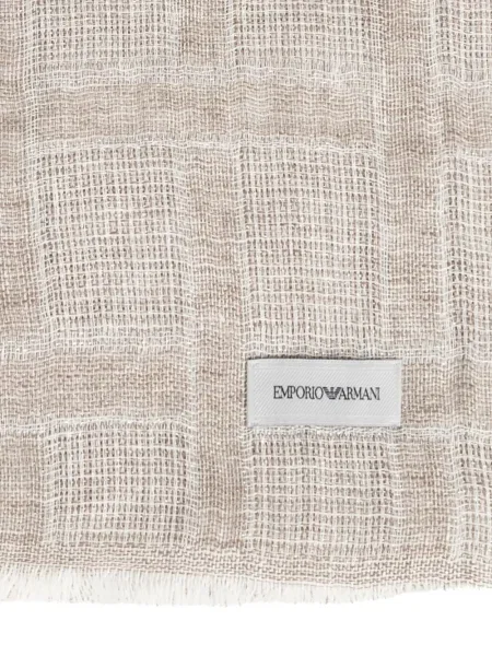 Καρό κασκόλ Emporio Armani με κρόσσια