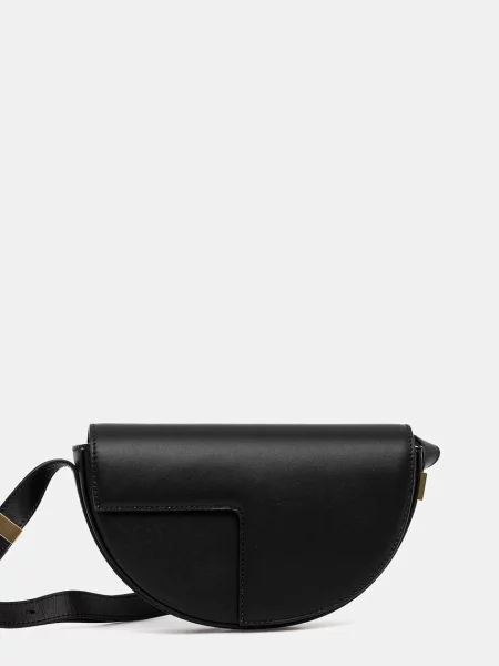 Geanta de piele Patou din piele negru