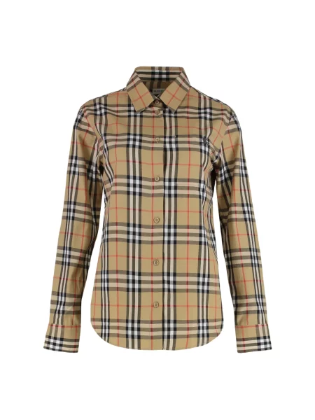 Koszula Burberry w kratę beżowa