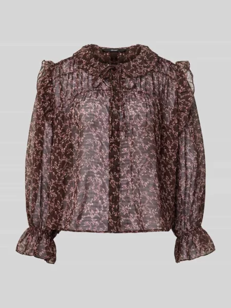 Bluzka o kroju regular fit z wykładanym kołnierzem model ‘PETRA’ Vero Moda