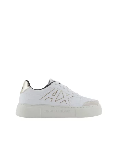 Sneakersy Armani Exchange z logo białe