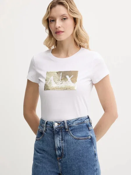 Tričko Armani Exchange černá bílé