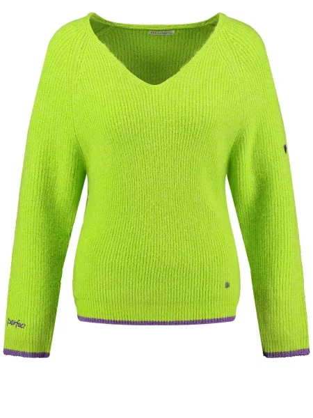 Key Largo Pulover Caro măr / mov închis verde