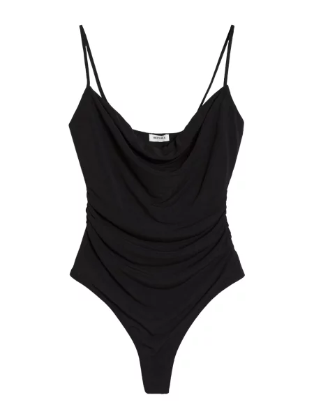 Bershka Tricou body negru
