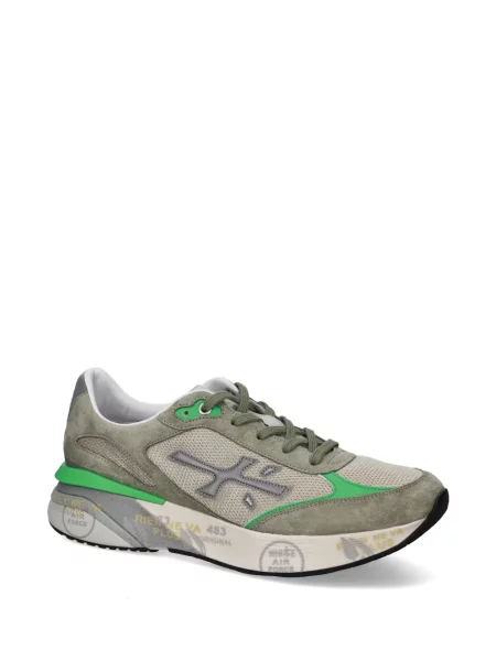 Sneakerși Premiata cu aplicații verde