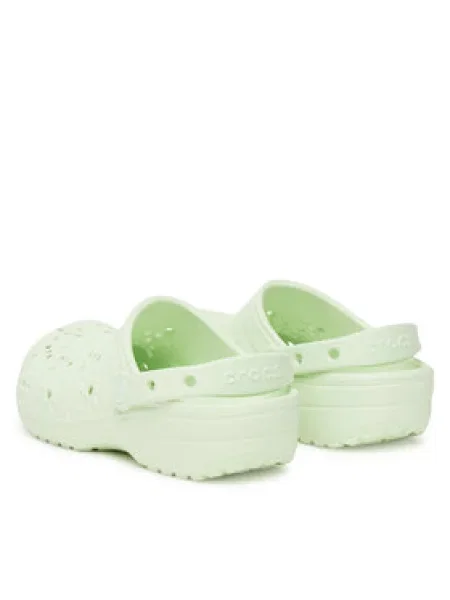 Papucs Crocs Classic Floral Cut-Out Clog zöld
