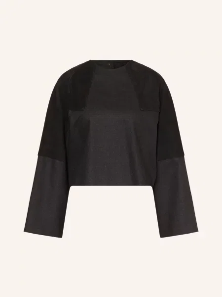 Max Mara Košilová Halenka Safa tmavě šedá černá