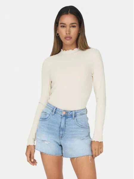 JDY Bluză Fransiska Écru