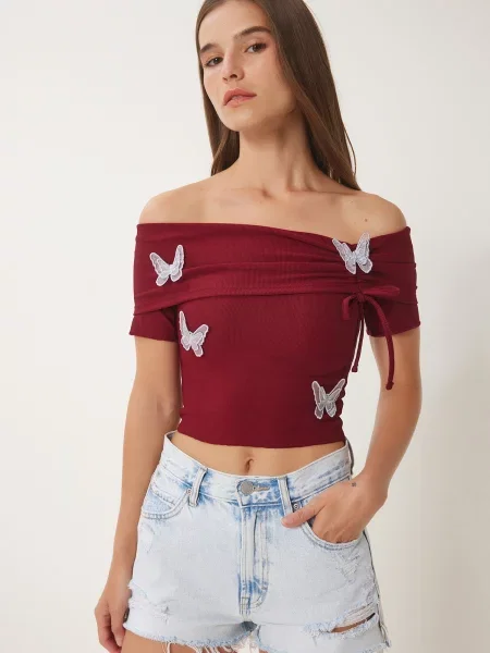 Happiness İstanbul Tricou bordeaux roșu