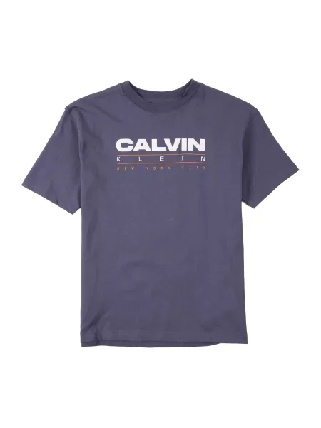 Calvin Klein Jeans Tricou safir / portocaliu alb