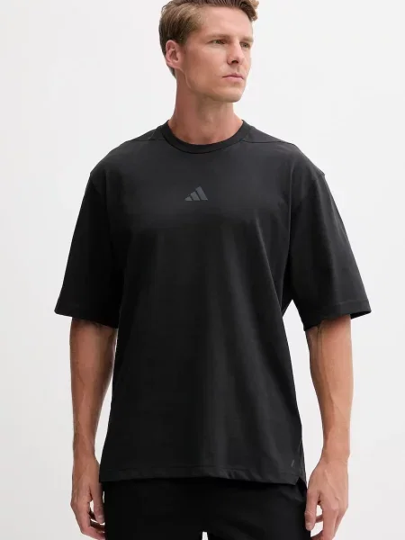 Тениска за трениране adidas Performance с изчистен дизайн черно