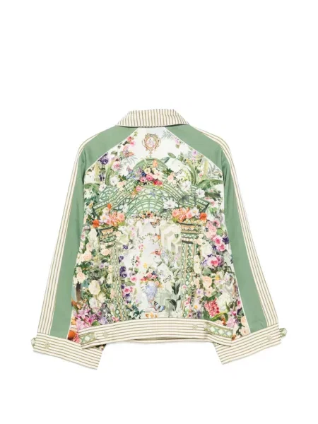 Geacă Camilla cu model floral cu imagine alb