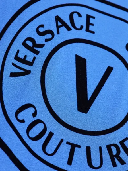 Tricou Versace Jeans Couture cu imagine albastru