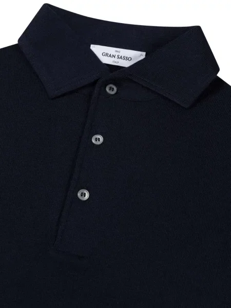 Lung tricou polo Gran Sasso albastru