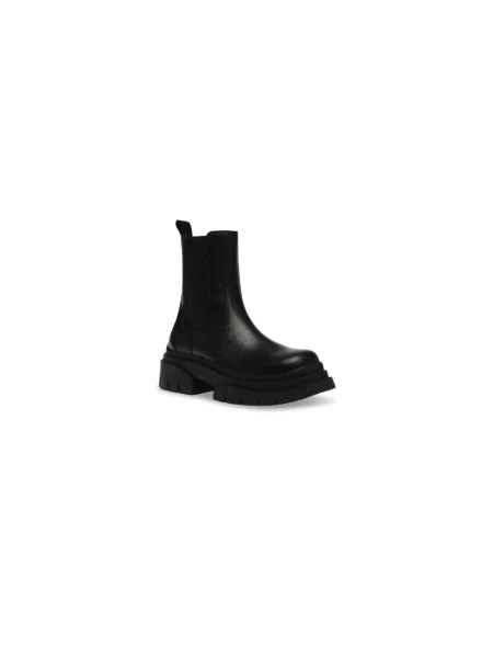 Buty do kostki Steve Madden skórzane wsuwane czarne