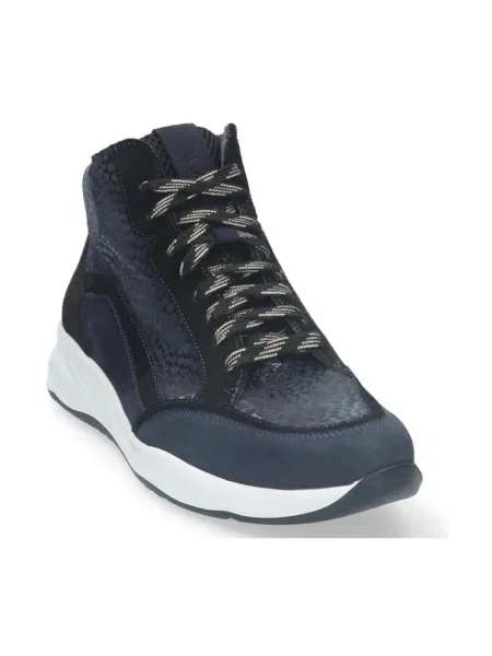 Sneakersy Durea skórzane niebieskie