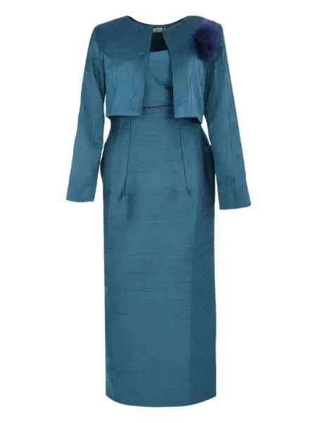 Maksi sukienka maxi Baruni garniturowa niebieska