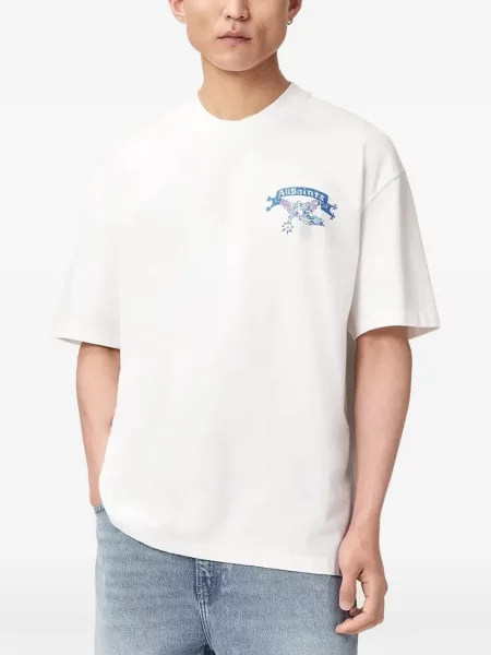 Tricou Allsaints cu imagine alb