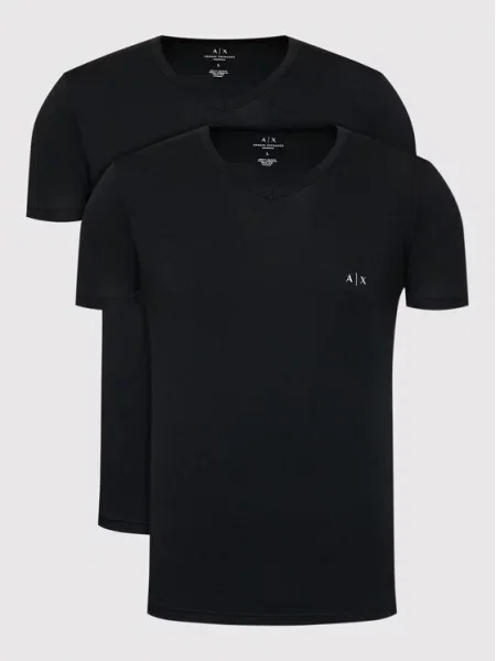 Marškinėliai Armani Exchange juoda