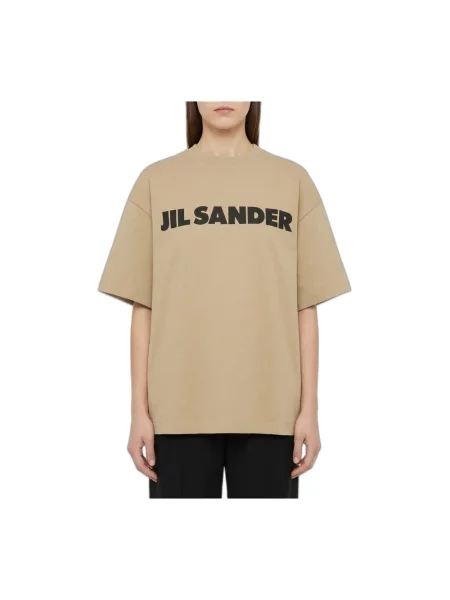 Koszulka Jil Sander beżowa