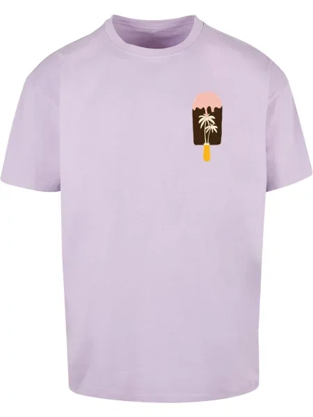 Merchcode Tricou Summer Icecream maro închis / mov deschis / caisă / deschis portocaliu