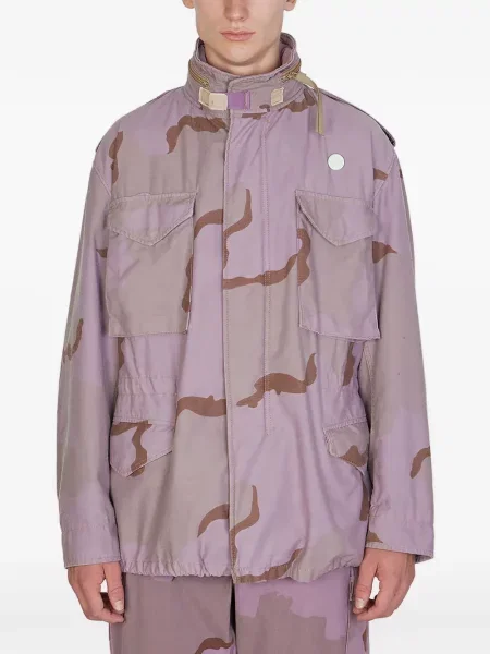 Geacă Oamc cu imagine cu imprimeu abstract violet