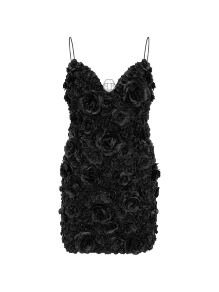Rochie mini Philipp Plein cu model floral negru