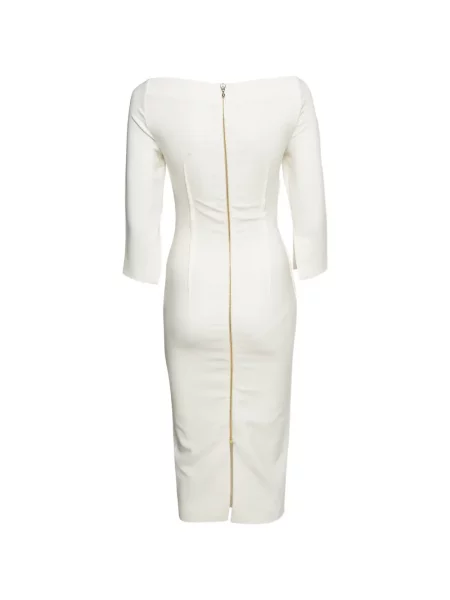 Rochie midi Roland Mouret alb