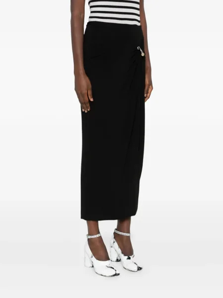 Fustă midi Jean Paul Gaultier până la genunchi negru