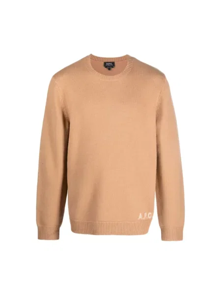Sweter A.p.c. wełniany brązowy